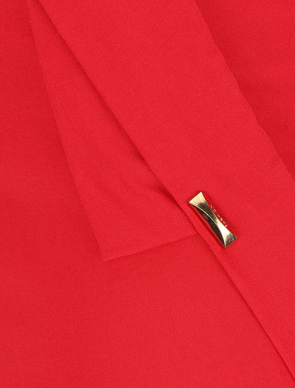 Bermuda uni taille haute - Rouge - 3