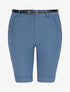 Bermuda uni taille haute - Bleu - 1