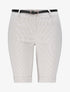 Bermuda à revers imprimé rayures - Beige - 1