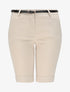 Bermuda à revers imprimé pois - Beige - 3