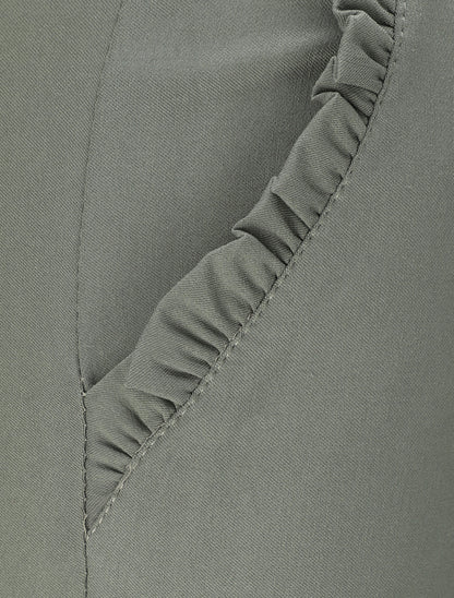 Pantalon chino droit à poches volantées - Kaki - 3