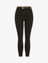 Pantalon slim uni à taille haute - Noir - 4