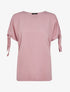 Top oversize à manches courtes à liens à nouer - Rose poudré - 4
