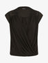 Top uni à bas élastiqué - Noir - 1