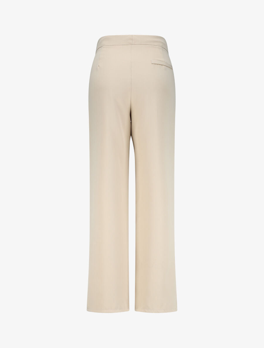 Pantalon ample coupe droite - Beige - 2