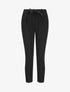 Pantalon droit à taille élastiquée - Noir - 1