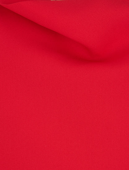 Caraco en voile à col bénitier - Rouge - 3