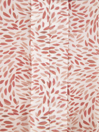 Top sans manches imprimé feuilles stylisées - Rose - 3