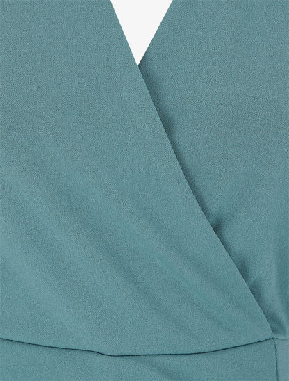 Robe drapée sans manches - Bleu clair - 3