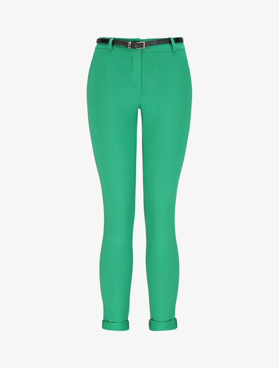 Pantalon droit uni - Vert - 3