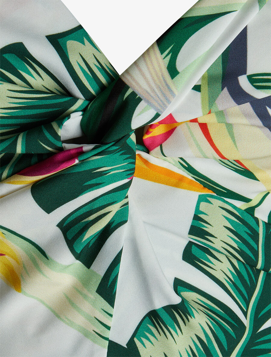 Combishort à imprimé tropical - Vert - 3