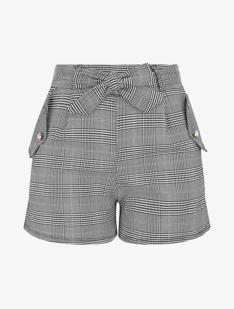 Short à imprimé prince de galles - Noir - 1