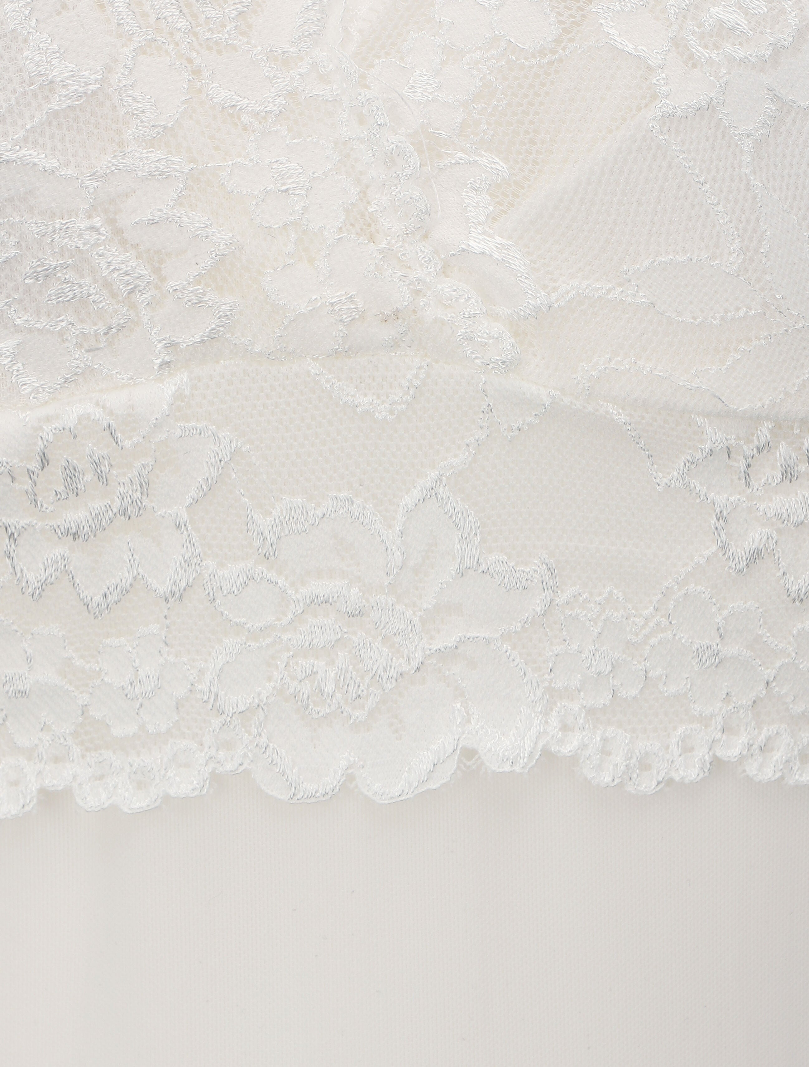 Body uni en dentelle - Blanc - 3