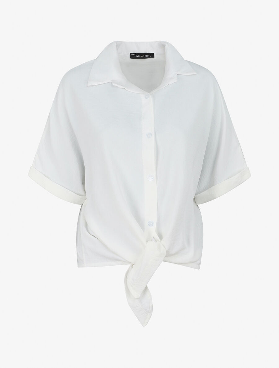 Blouse ample coupe carrée - Blanc - 4