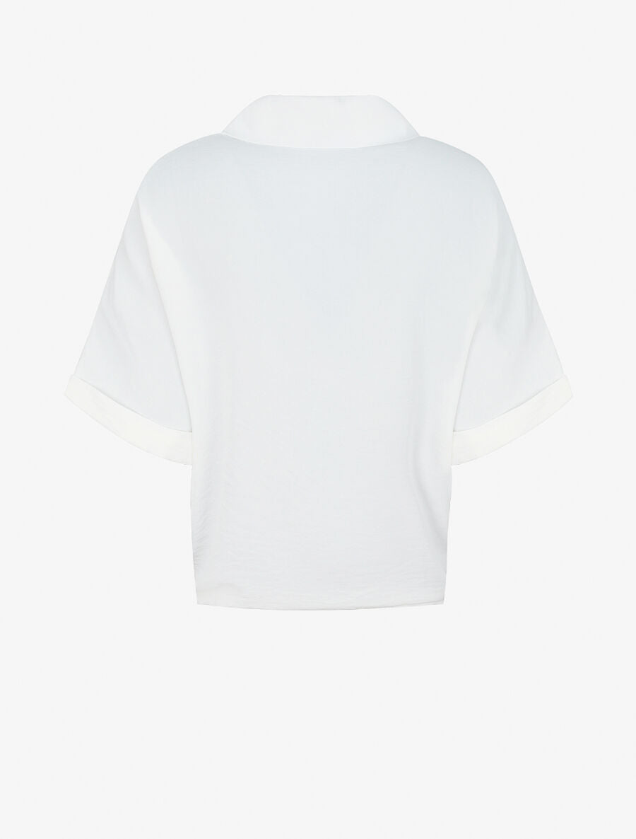 Blouse ample coupe carrée - Blanc - 2