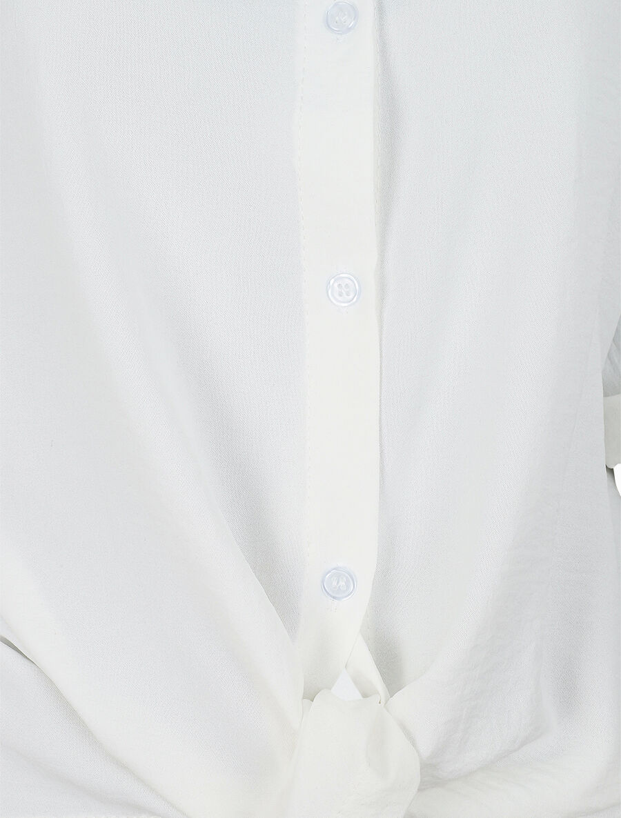 Blouse ample coupe carrée - Blanc - 3