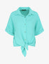 Blouse ample coupe carrée - Turquoise - 1