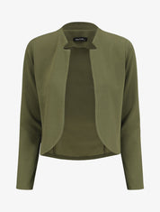 Veste courte unie - Kaki - 1
