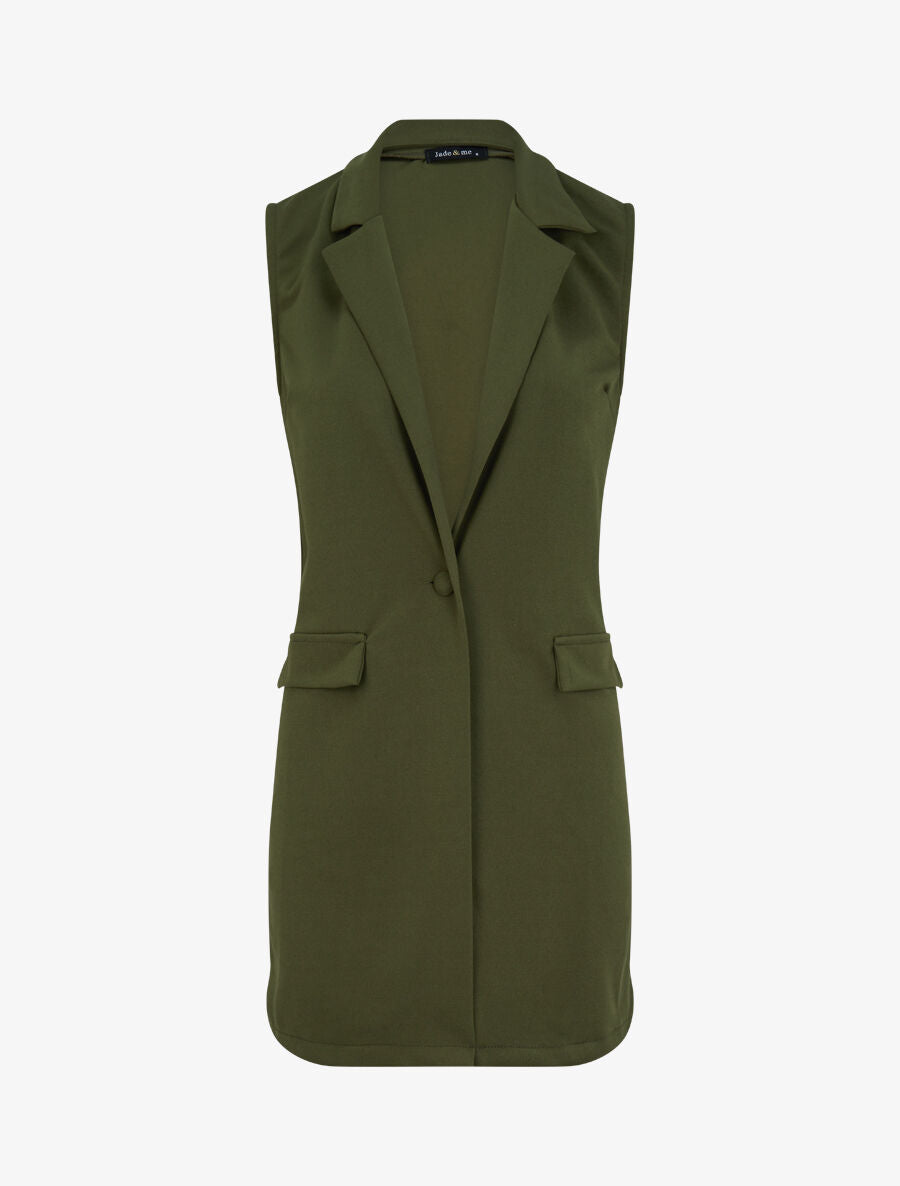 Blazer sans manches - Kaki - 4