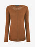 Pull droit dos en maille stylisée - Camel - 1