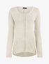 Pull droit dos en maille stylisée - Beige - 4