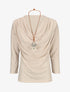 Top uni col bénitier - Beige - 5