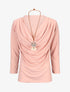 Top uni col bénitier - Rose - 5