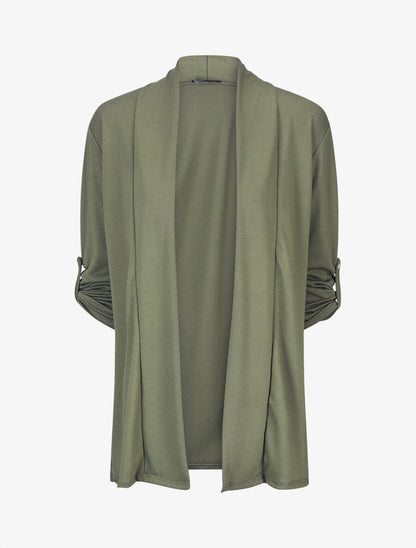 Gilet droit ouvert uni - Kaki - 5