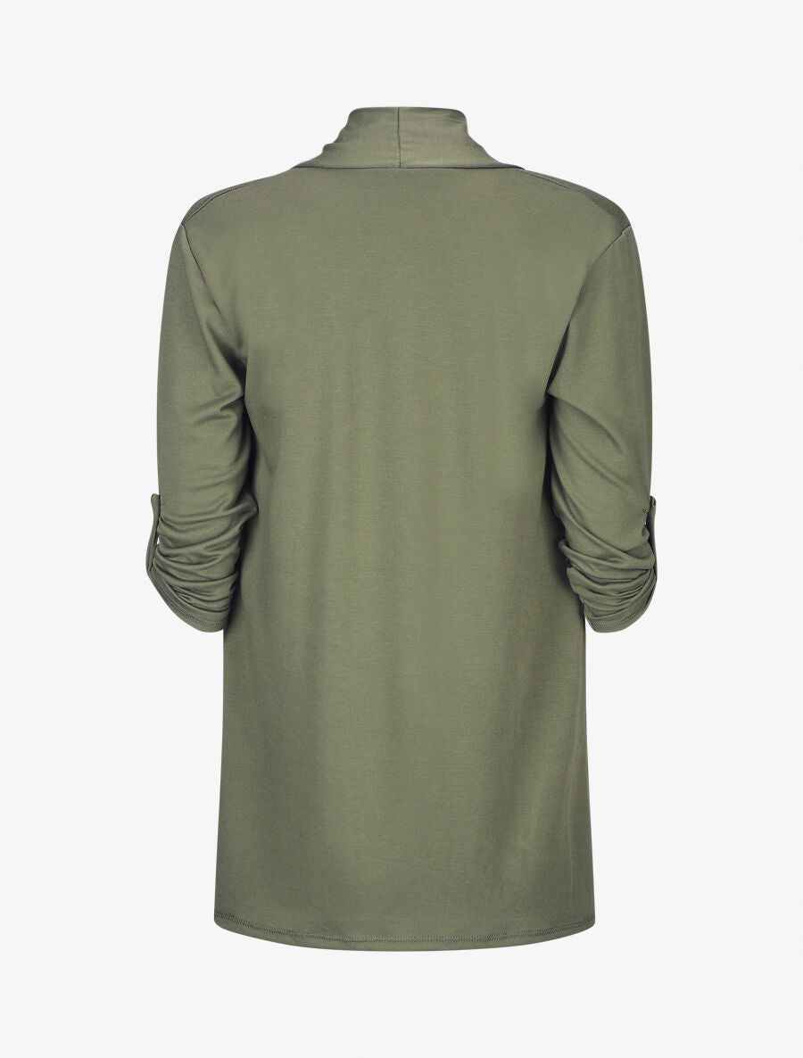 Gilet droit ouvert uni - Kaki - 2