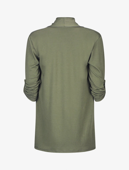 Gilet droit ouvert uni - Kaki - 2