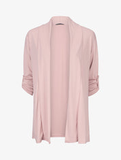 Gilet droit ouvert uni - Rose - 5