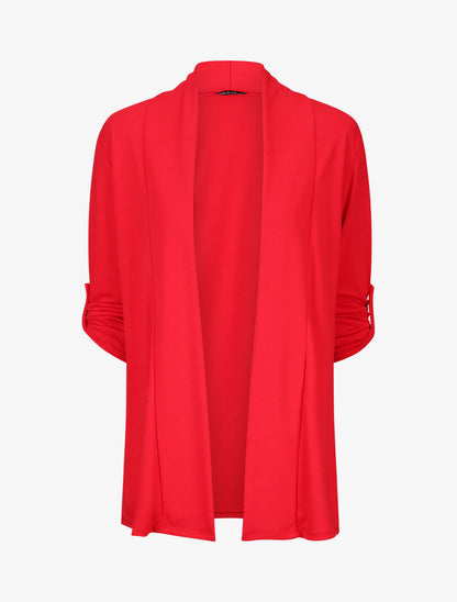 Gilet droit ouvert uni - Rouge - 1