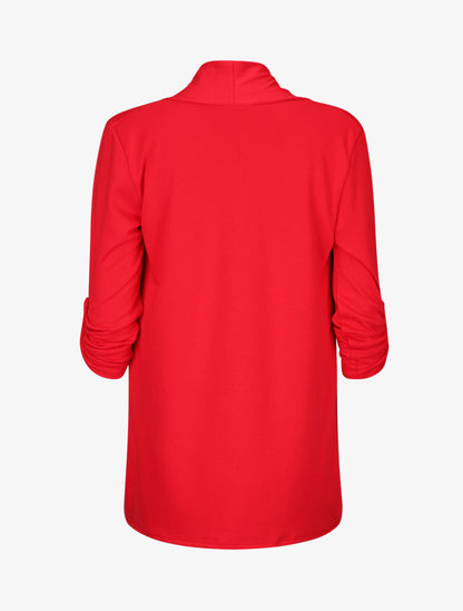 Gilet droit ouvert uni - Rouge - 2