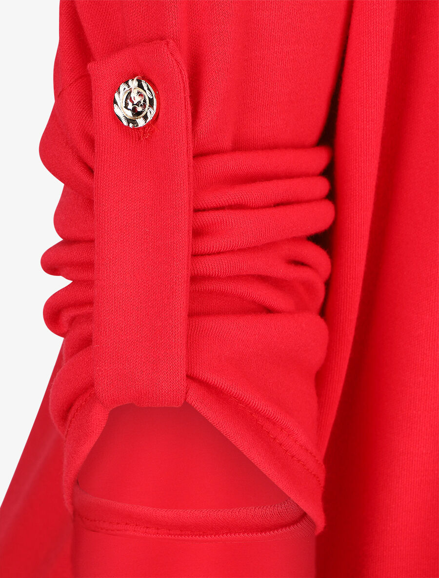 Gilet droit ouvert uni - Rouge - 3