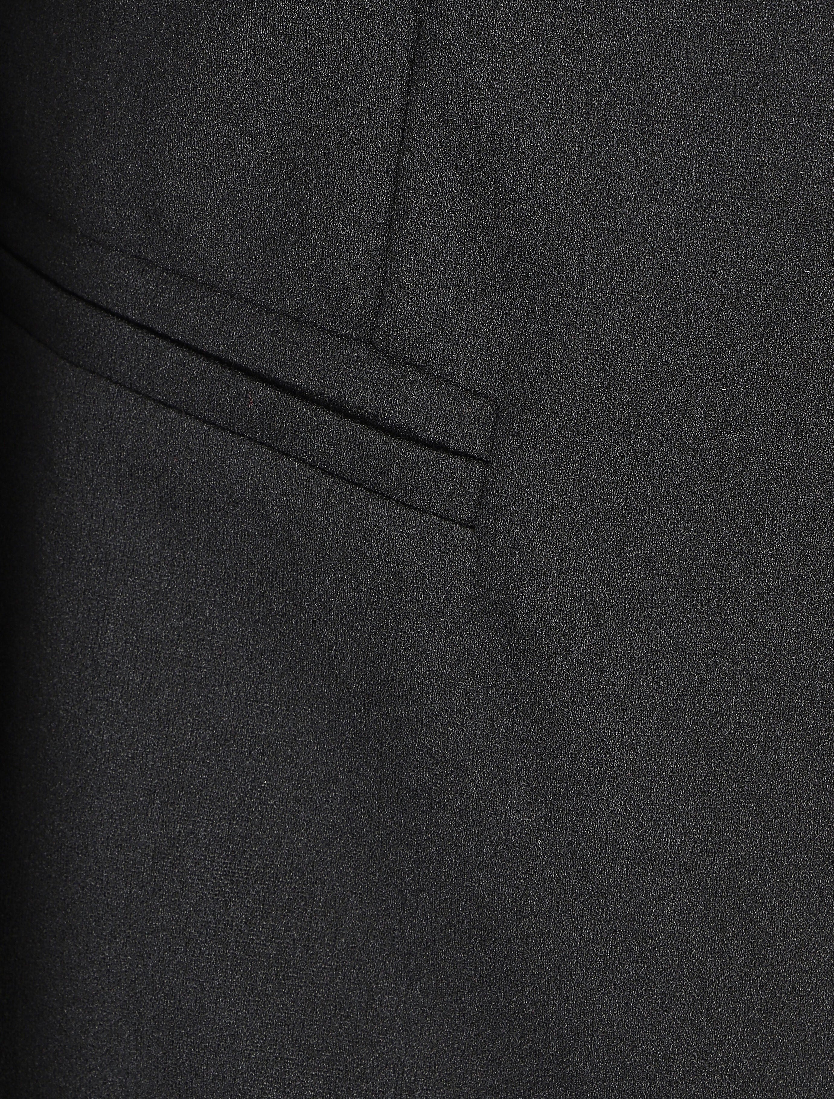 Blazer uni à revers imprimé graphique - Noir/camel - 3