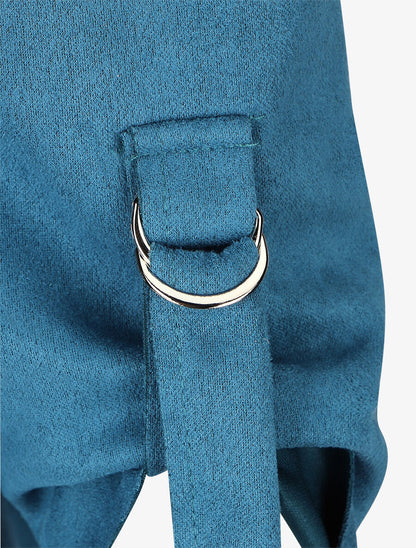 Gilet jeté en suédine - Bleu - 3