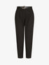 Pantalon dad uni taille standard - Noir - 1