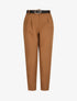 Pantalon dad uni taille standard - Camel - 1