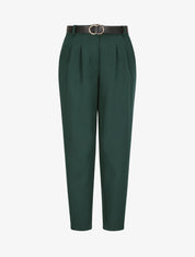 Pantalon dad uni taille standard - Vert foncé - 4
