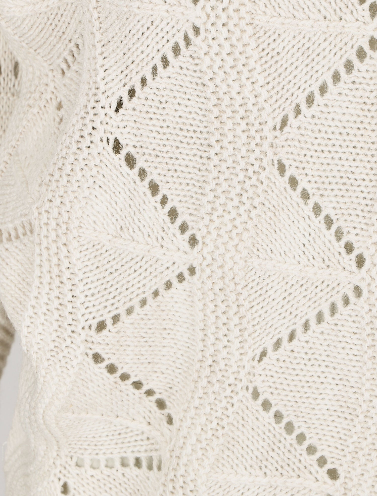 Pull en maille zigzag - Beige - 3