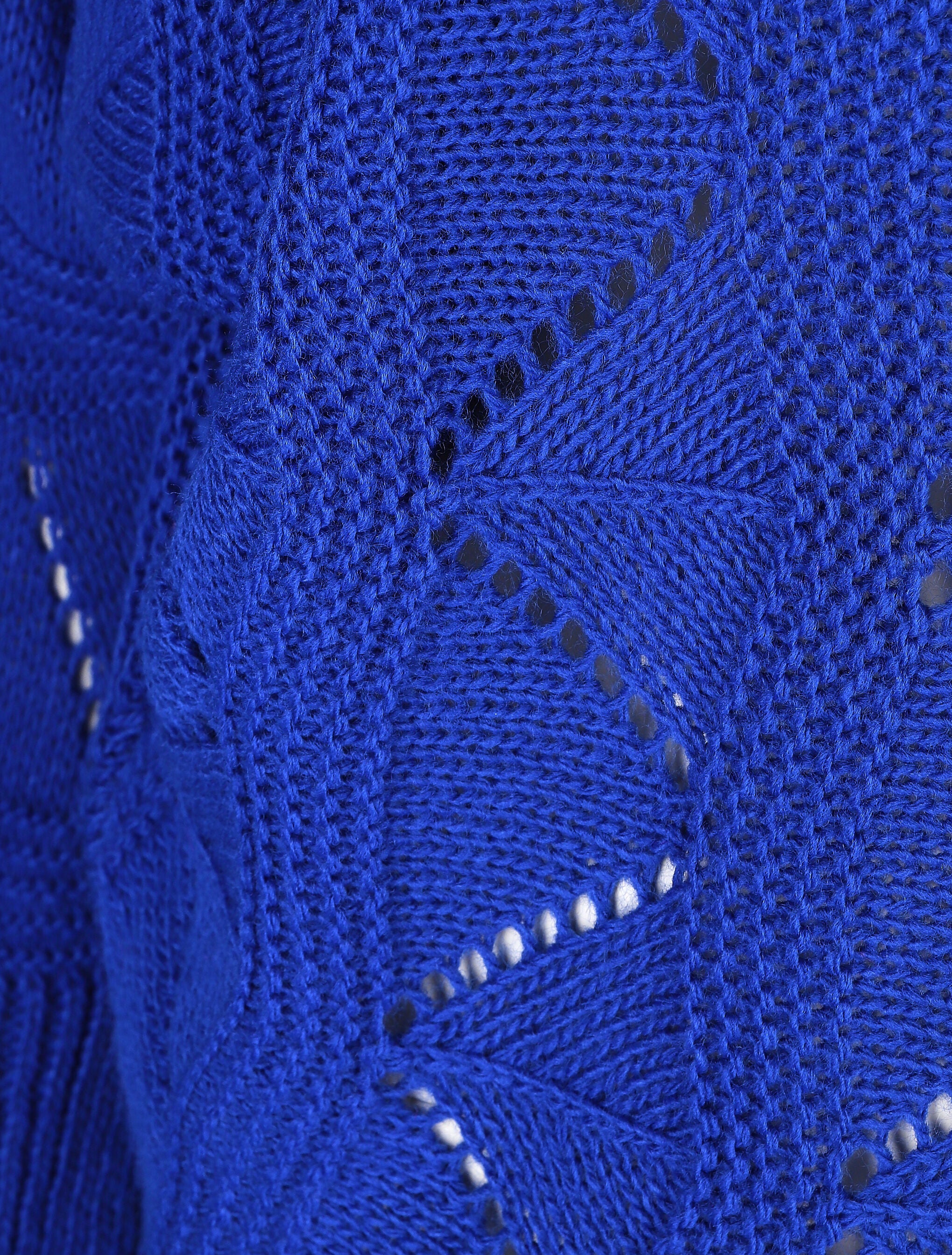 Pull en maille zigzag - Bleu électrique - 3
