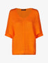 Pull grosse maille à manches 3/4 - Orange fluo - 1