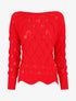 Pull en maille effet écaille - Rouge - 4