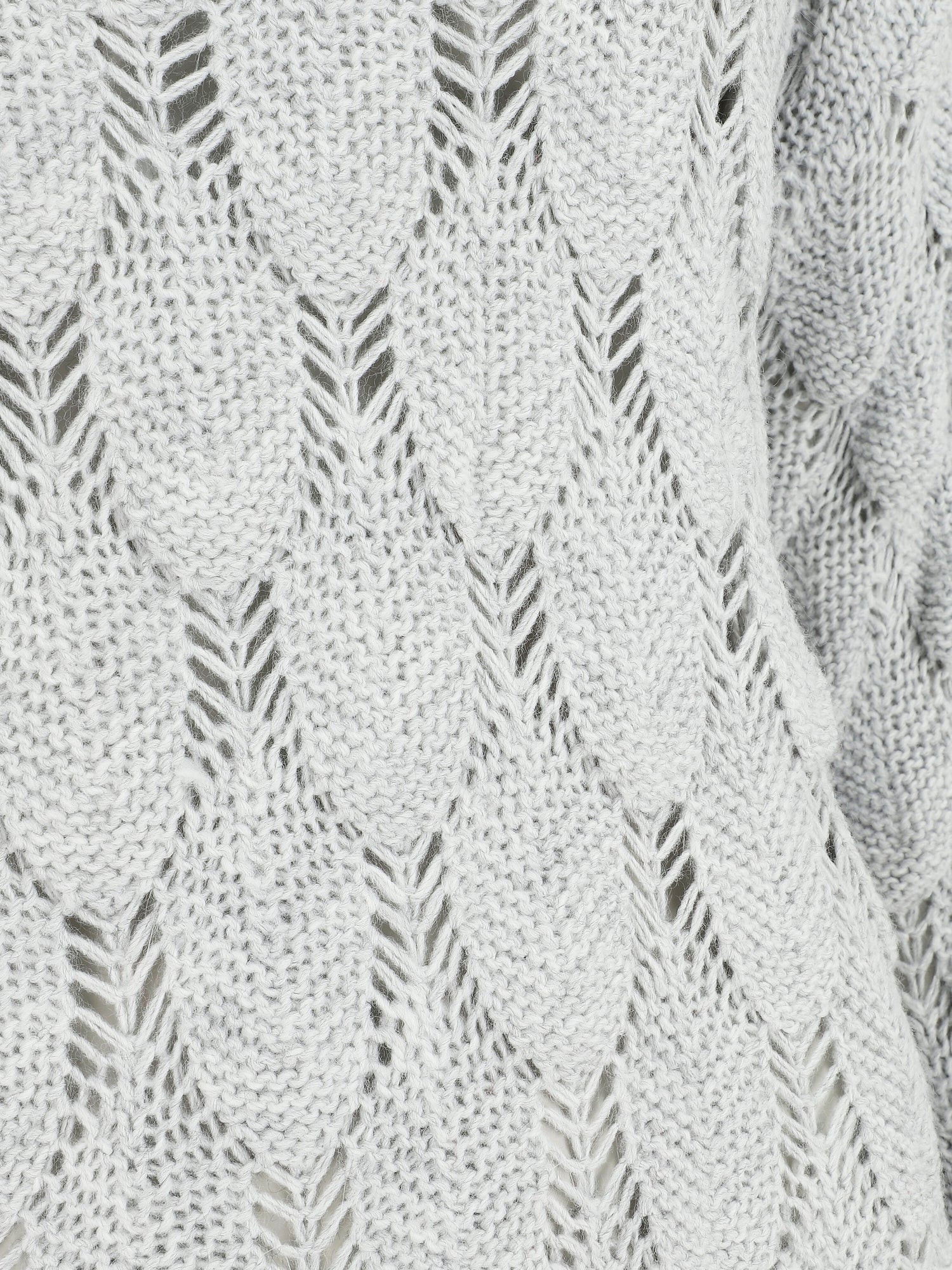 Pull en maille effet écaille - Gris clair - 3