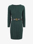 Robe pull courte effet tressé - Vert sapin - 1
