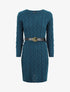 Robe pull courte effet tressé - Bleu canard - 5
