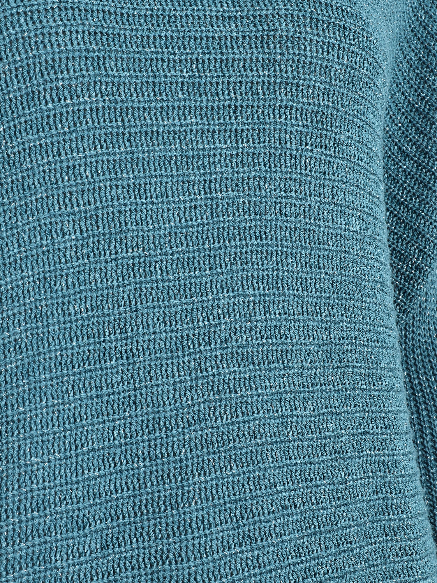 Pull irisé col bateau - Bleu canard - 3
