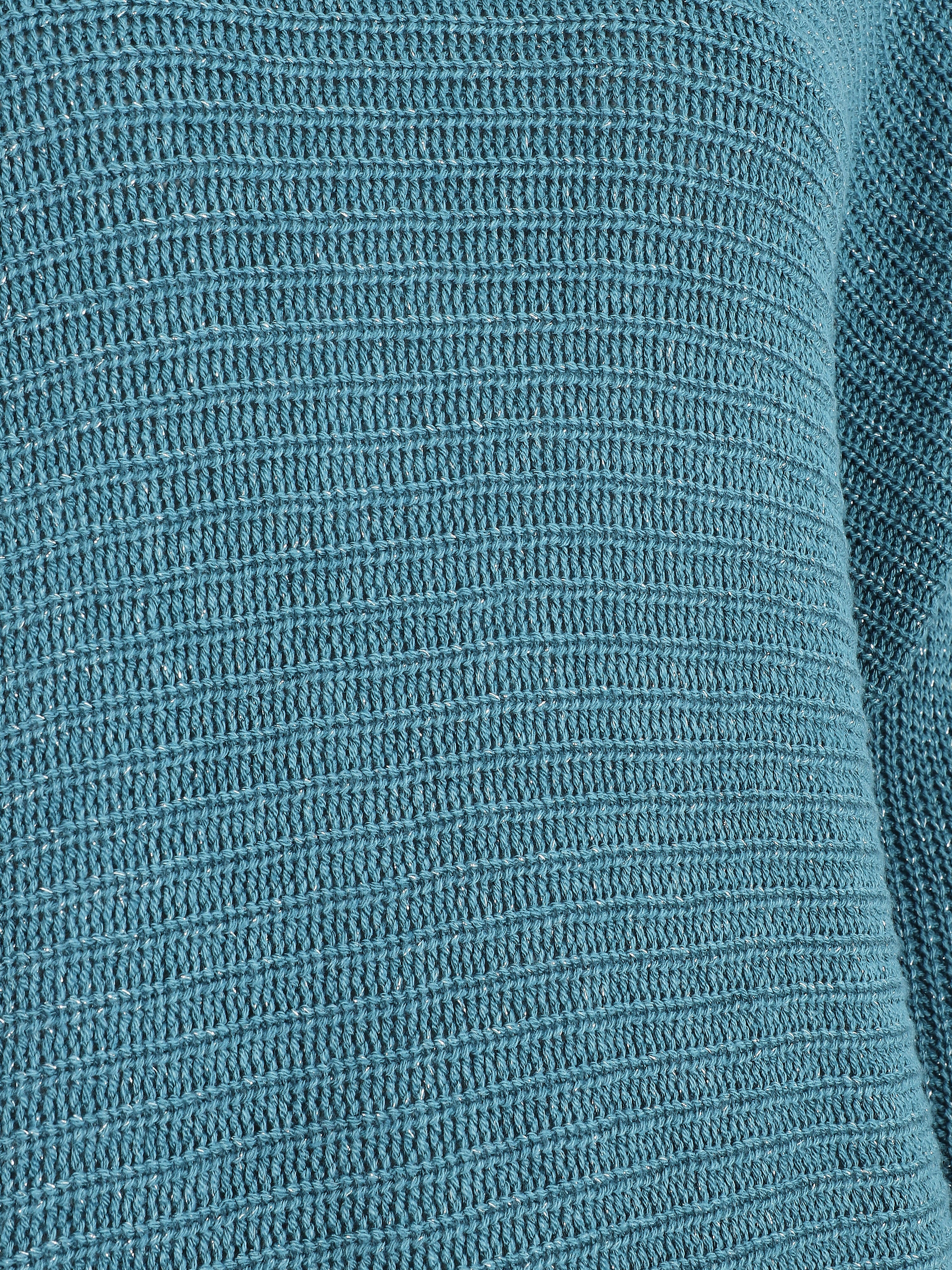 Pull irisé col bateau - Bleu canard - 3