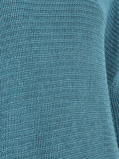 Pull irisé col bateau - Bleu canard - 3