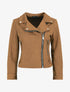 Veste style perfecto en suédine - Camel - 1